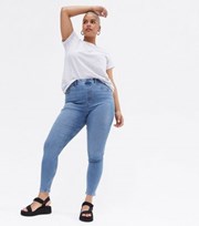 New Look Curves Blue Mid Rise ‘Lift & Shape' Emilee Jeggings